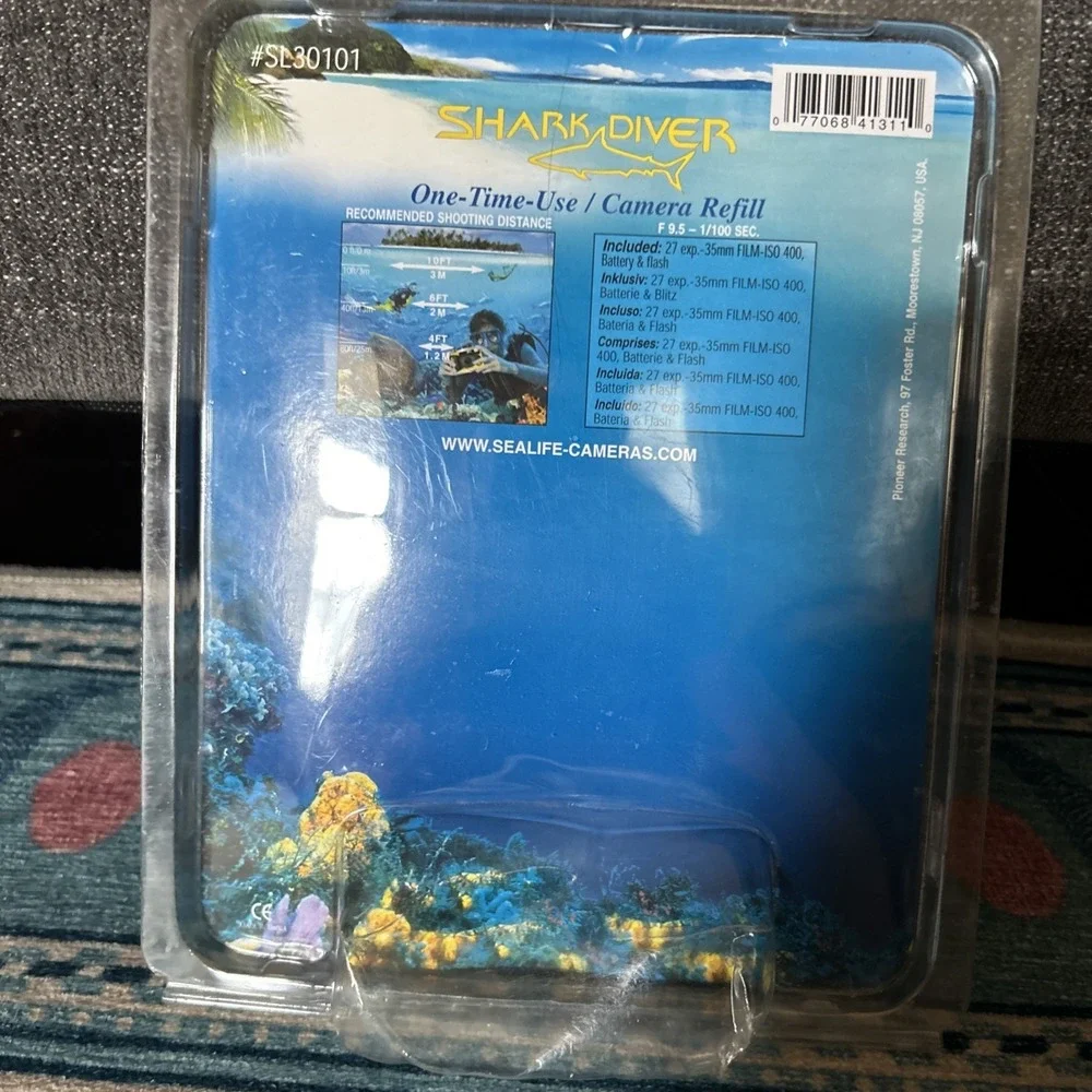 Shark Diver 35mm Underwater Camera Refill SL301 -27 Exp 400ASA Film & BatteryNIP